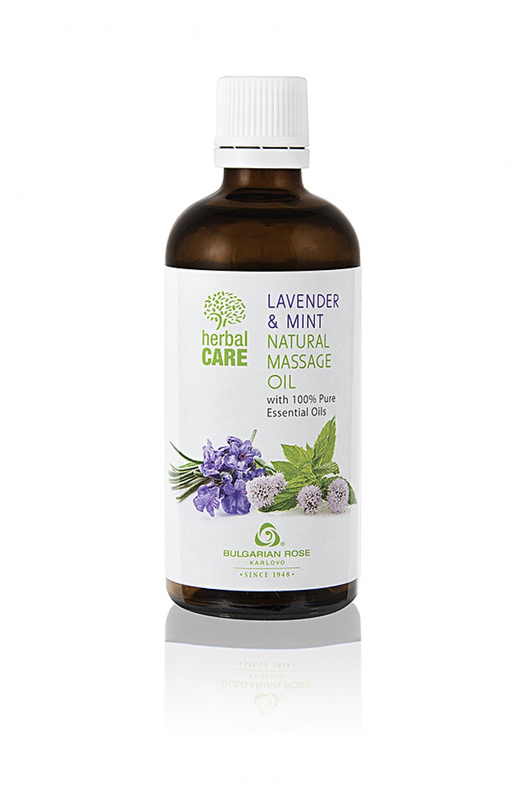 Herbal care natural massage oil lavender and mint 100 ml