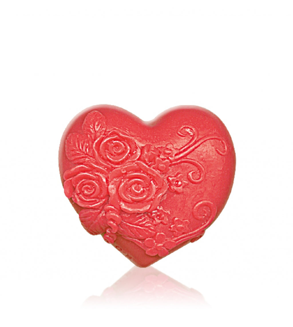 GLYCERIN SOAP: Heart in love - red 60 g