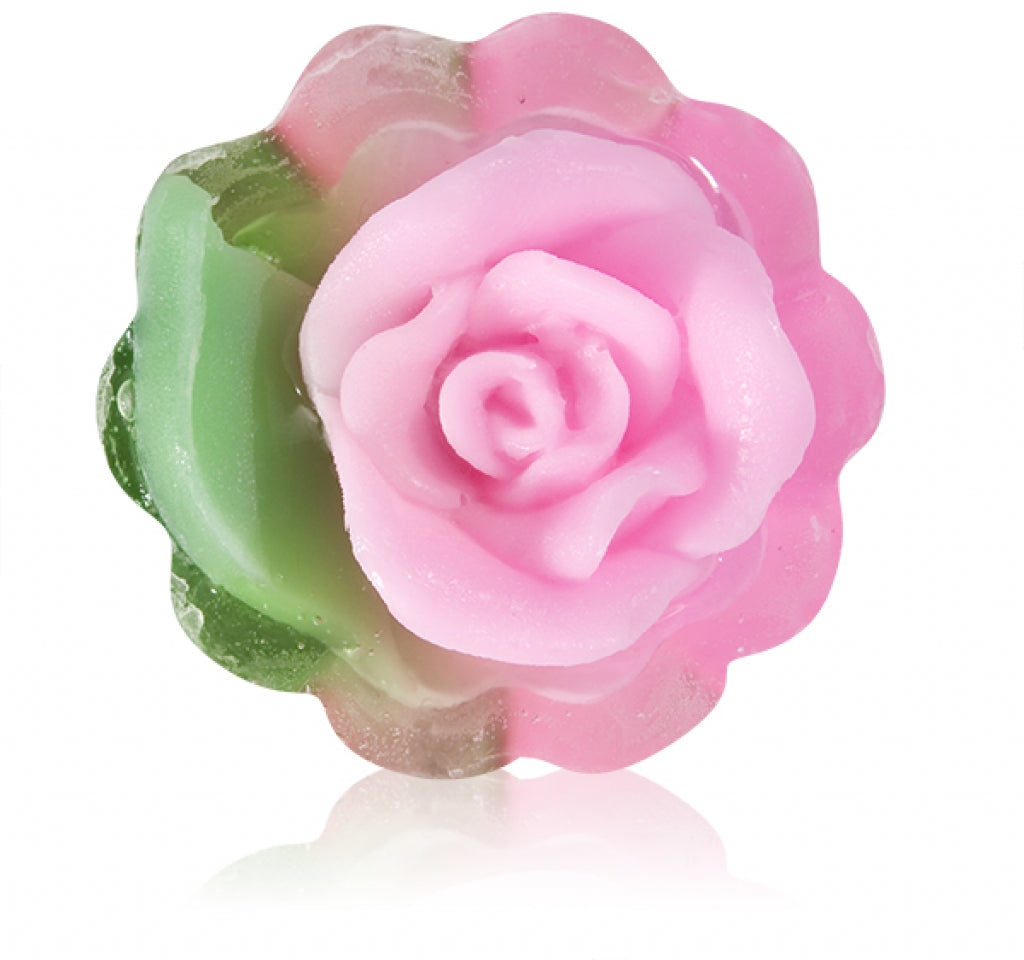 GLYCERINE SOAP "Rose fantasy" - Small basket 20 g.-moulded - cyclame