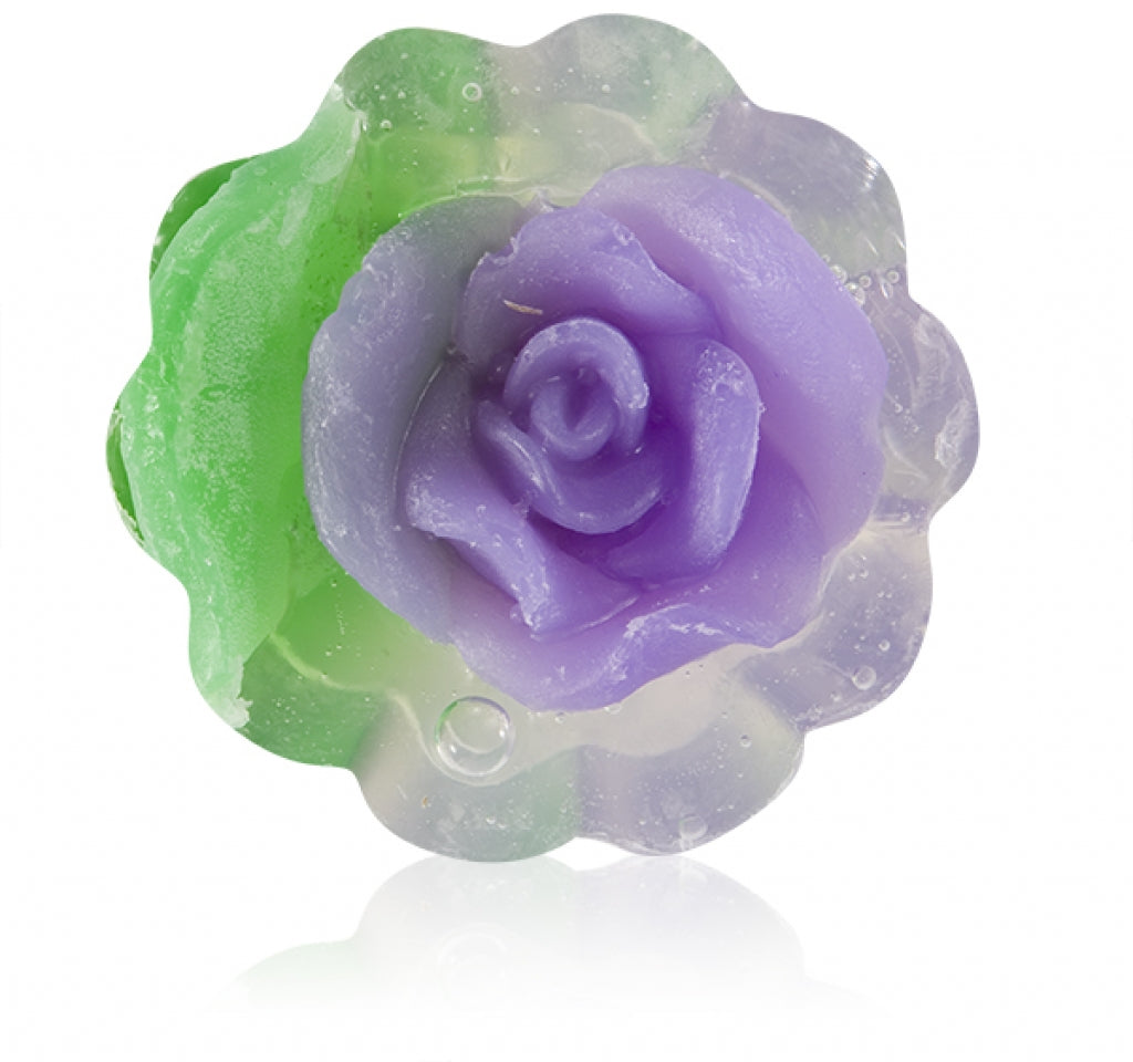 GLYCERINE SOAP "Rose fantasy" - Small basket 20 g.-moulded - violet